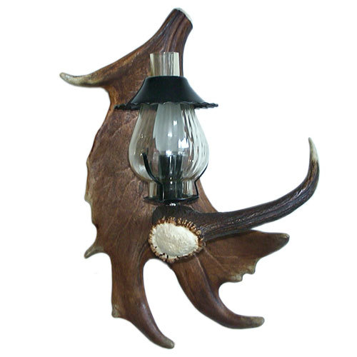 Wandlampe Damschaufel mit Windlichtglas